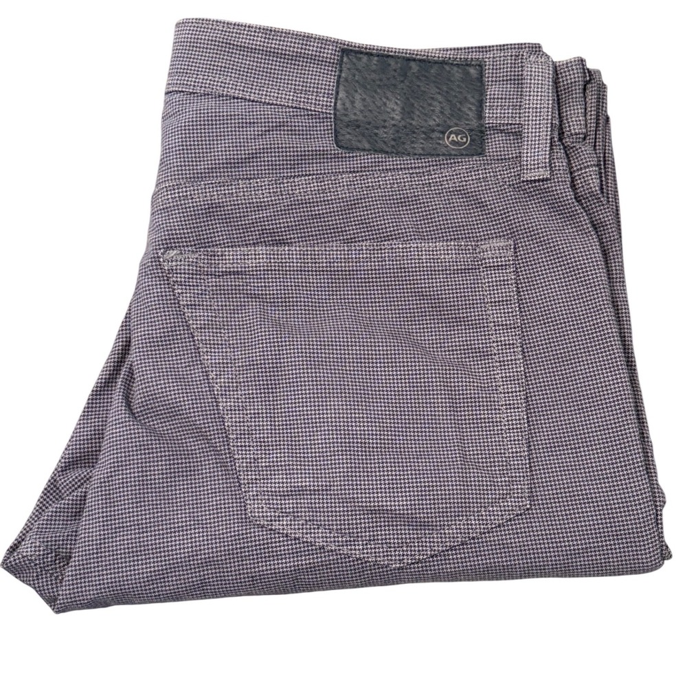 Ag Adriano Goldschmied Men's Microcheck Chinos in Purple and Black
